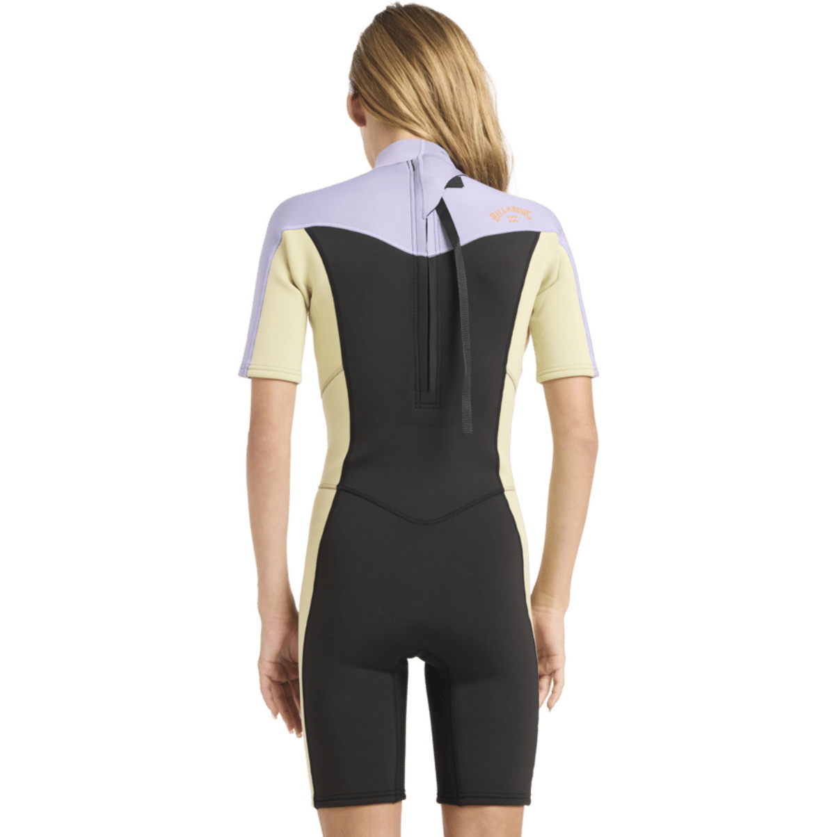 2026 Billabong Junior Synergy 2/2mm Rückenreißverschluss Frühlingsanzug Neoprenanzug 24RW251601 - Grey Violet